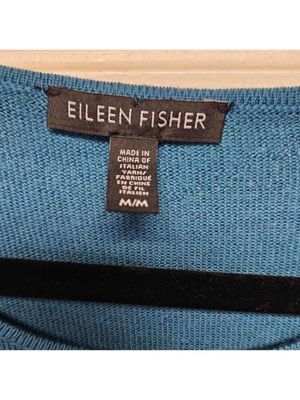Eileen Fisher Teal Long Sleeve Sweater Dress Size Medium - Picture 2 of 4